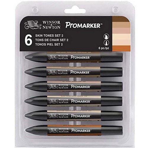 Winsor & Newton Promarker 6lı Set Skin Tones 2