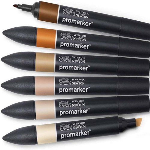 Winsor & Newton Promarker 6lı Set Skin Tones 2