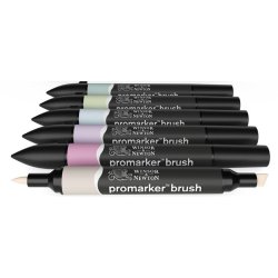 Winsor & Newton Promarker brush 6lı Set Pastel Tonlar 3825032C - Thumbnail