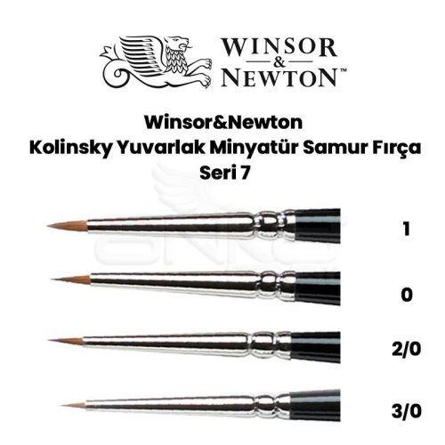 Winsor & Newton 7 Serisi Sulu Boya Tezhib ve Minyatür Fırçası