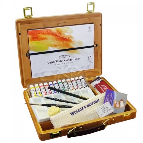 Winsor & Newton Artist Sulu Boya 12li Tüp Ahşap Kutu