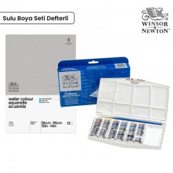 Winsor&Newton - Winsor & Newton Cotman Painting Plus Sulu Boya 24lü+Defter 26x36cm