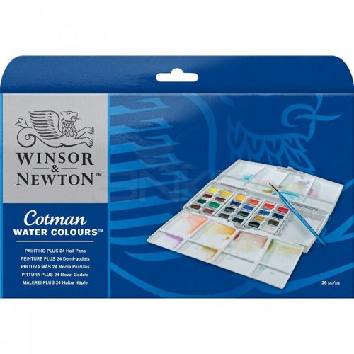 Winsor & Newton Cotman Sulu Boya 24lü Yarım Tablet Painting Plus