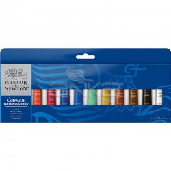 Winsor&Newton - Winsor & Newton Cotman Tüp Sulu Boya 12li Tüp