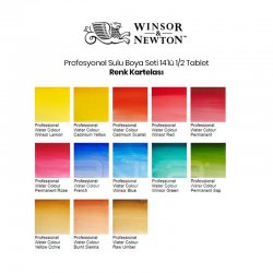 Winsor & Newton Professional Watercolour 14 Renk - Yarım Tablet Artist Quality - Thumbnail