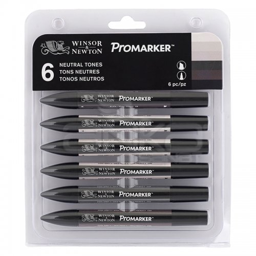 Winsor & Newton Promarker 6lı Set Neutral Tones