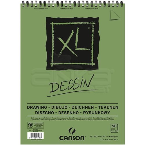 Canson XL Dessin Albüm Spiralli Light Grain 160g