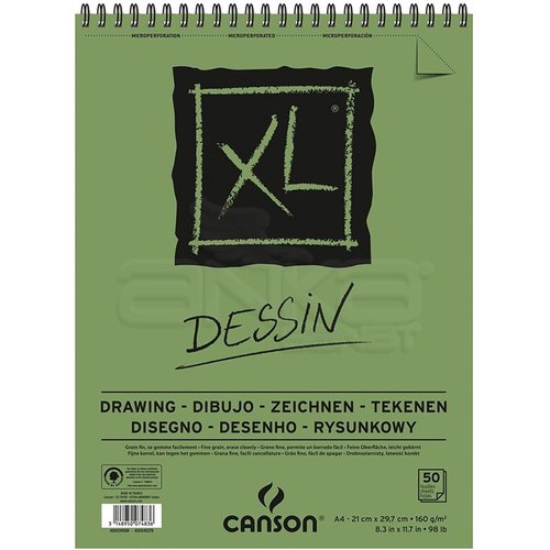 Canson XL Dessin Albüm Spiralli Light Grain 160g