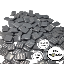 Zen - Zen Cam Mozaik Kare 12x12mm 100g Gri