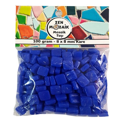 Zen Cam Mozaik Kare 8x8mm 100g Ultramarine - Ultramarine