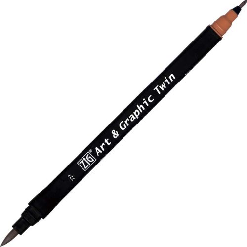 Zig Art & Graphic Twin Marker TUT-80 727 Deep Reddish Brown - 727 Deep Reddish Brown