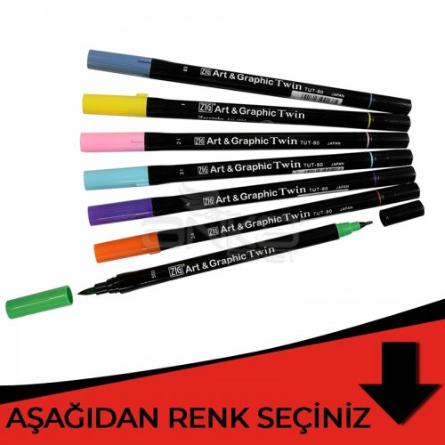 Zig Art & Graphic Twin Marker TUT-80 Kırmızı Tonlar