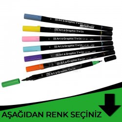 Zig - Zig Art & Graphic Twin Marker TUT-80 Yeşil Tonlar