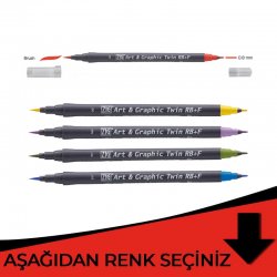 Zig - Zig Art&Graphic Twin RB+F Çift Uçlu Çizim Kalemi Kırmızı Tonlar