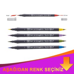 Zig - Zig Art&Graphic Twin RB+F Çift Uçlu Çizim Kalemi İndirimli Renkler