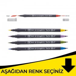 Zig - Zig Art&Graphic Twin RB+F Çift Uçlu Çizim Kalemi Sarı Tonlar