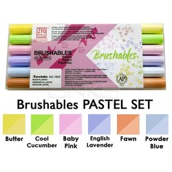 Zig Brushables Pastel Set of 6