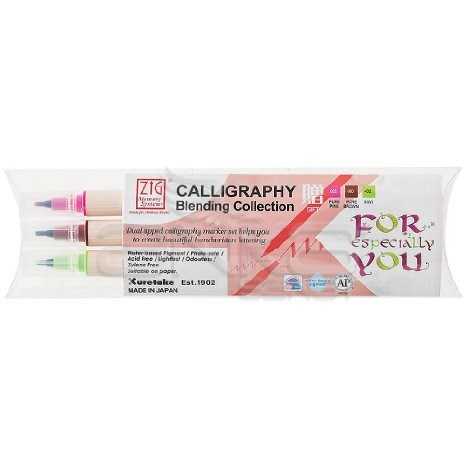 Zig Calligraphy Blending Collection Çift Uçlu 3 Renk Kaligrafi Kalemi Setleri 2mm-5mm