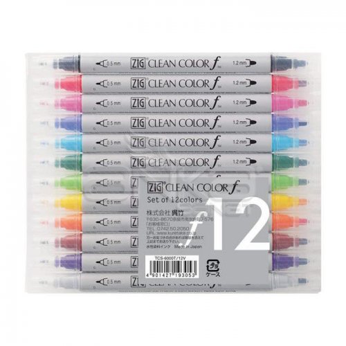 Zig Clean Color f Çift Uçlu Marker Kalem 12li Set