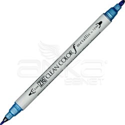 Zig - Zig Clean Color f Metallic Çift Uçlu Marker Kalem Blue 125