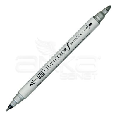 Zig Clean Color f Metallic Çift Uçlu Marker Kalem Silver 102