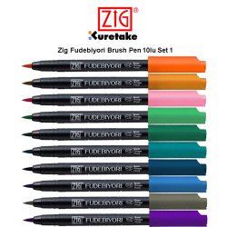 Anka Art - Zig Fudebiyori Brush Pen 10lu Set 1