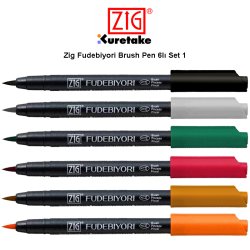 Anka Art - Zig Fudebiyori Brush Pen 6lı Set 1