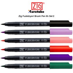 Anka Art - Zig Fudebiyori Brush Pen 6lı Set 2