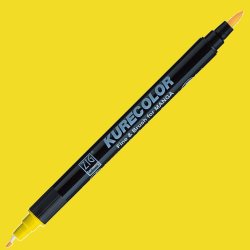 Hidex - Zig Kurecolor Fine & Brush for Manga Çizim Kalemi 104 Mid Yellow