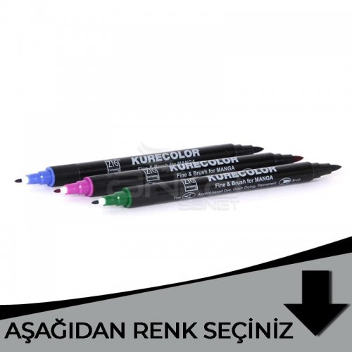 Zig Kurecolor Fine & Brush for Manga Çizim Kalemi CNKC-2200 Gri Tonlar