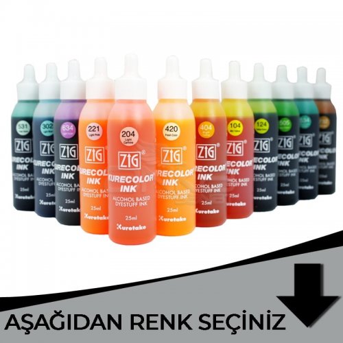 Zig Kurecolor Refill Ink Mürekkep 25ml Gri Tonlar