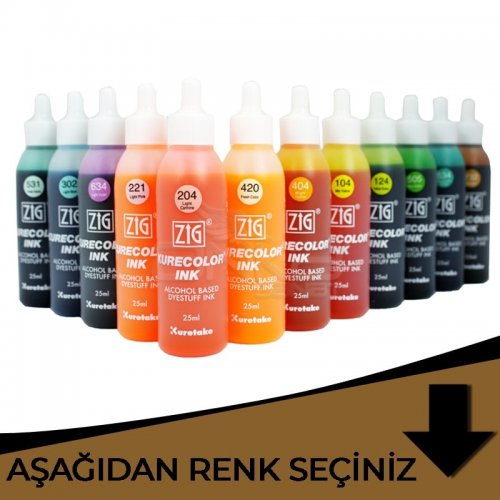 Zig Kurecolor Refill Ink Mürekkep 25ml Kahverengi Tonlar