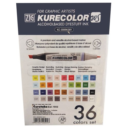 Zig Kurecolor Twin Karışık Renkler 36lı Marker Set