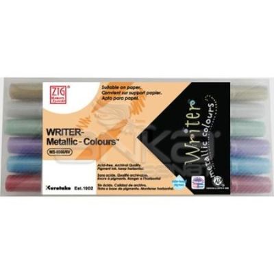 Zig Writer Metalik Çift Uçlu 6lı Kalem Seti 1.0mm & 1.2mm