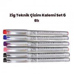 Zig - Zig Teknik Çizim Kalem Set 6 6lı