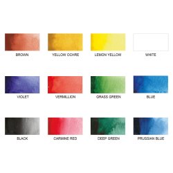 Zig - Zig Transparent Watercolor Palette 12 Renk (1)