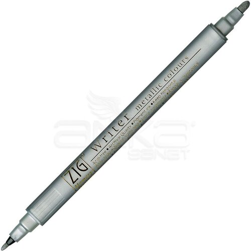 Zig Writer Metallic Colours Çift Uçlu Marker Kalem 102 Silver