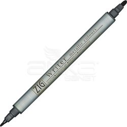 Zig - Zig Writer Metallic Colours Çift Uçlu Marker Kalem 127 Black (1)